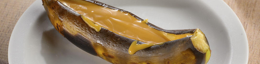 Banana Assada com Doce de Leite